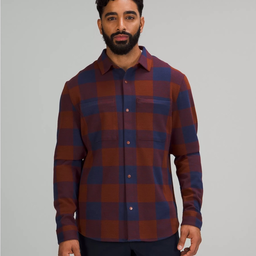 COPY - Lululemon Men’s Soft Knit Overshirt Long Sleeve Shirt Red Size M